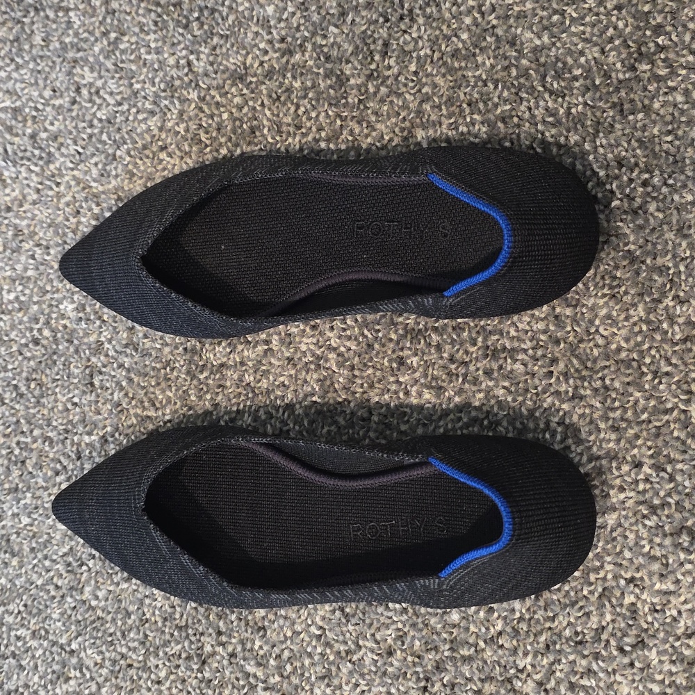 Rothy's Black Pointed Flats